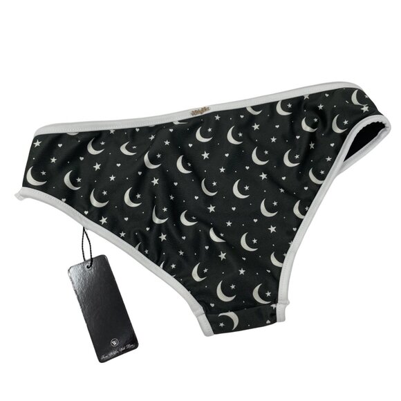 Wildfox Moon & Star Bikini Bottom Size Small Moderate Coverage Low Rise Sz S New - Picture 5 of 8